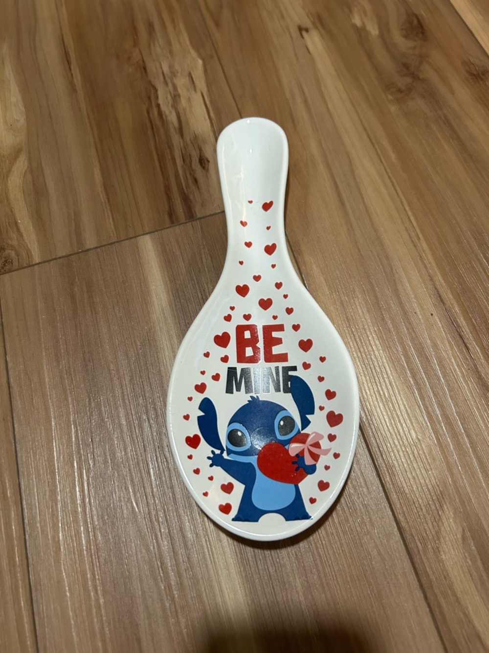 Disney Stitch 'Be Mine' Ceramic Spoon Rest - Blue & Red